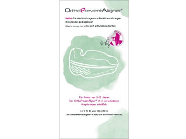 Stand with flyer - OrthoPreventAligner ® [german / english]