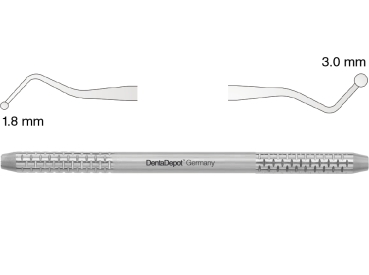 Plastic Filling Instrument, OT4, 1.8 mm / 3.0 mm