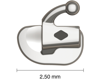 VIPER™, Klebe-Bukkalröhrchen, Mini (Zahn 27, 47) Standard .018", Torque 0°, Offset 0°