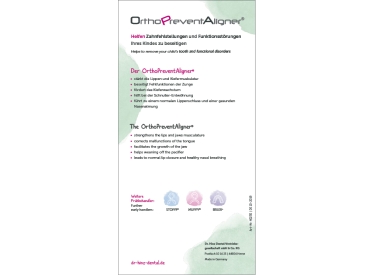 Stand with flyer - OrthoPreventAligner ® [german / english]