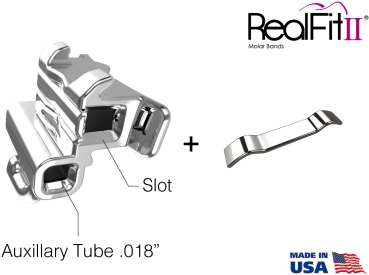 RealFit™ II snap - OK, 2-fach-Kombination (Zahn 26, 27) Roth .018"