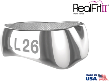 RealFit™ II snap - UK, 2-fach-Kombination + lin. Schloß (Zahn 46) Roth .018"