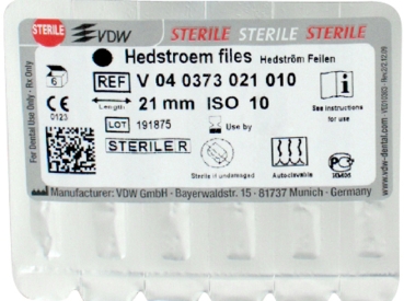 Hedström files 73/ 10 21mm sterile 6pcs
