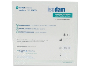 Isodam Non Latex med. blue 20Bl Pa