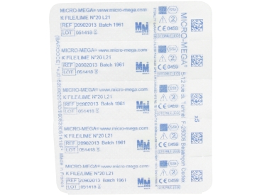 K files sterile N20 21mm 6pcs
