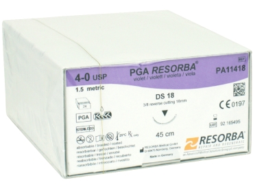 Resorba PGA purple 4/0 DS18 2Dtz
