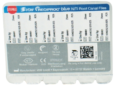 RECIPROC blue Files R25 25mm 6pcs
