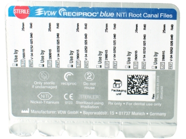 RECIPROC blue Files R40 25mm 6pcs
