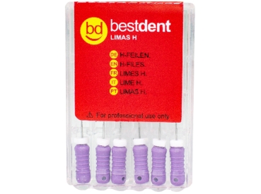 H-Files N.10 21mm Bestdent 6pcs
