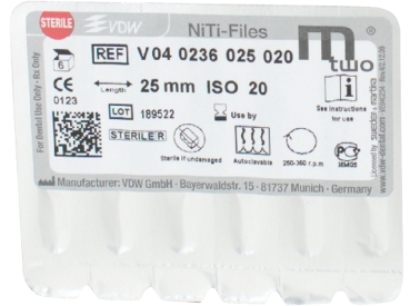 MTWO NiTi file 20/.06 25/16mm 6pcs
