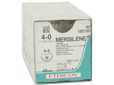 Mersilene grün 4-0/1,5 V5 0,45 Dtz