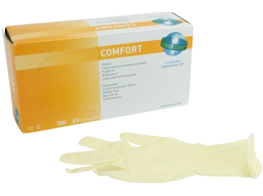 Comfort latex gloves. pdfr XS 100pcs.
