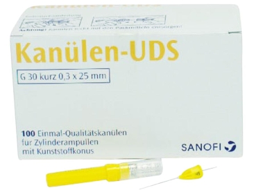 UDS-Kanülen G30 kurz 0,3x25 gelb 100St