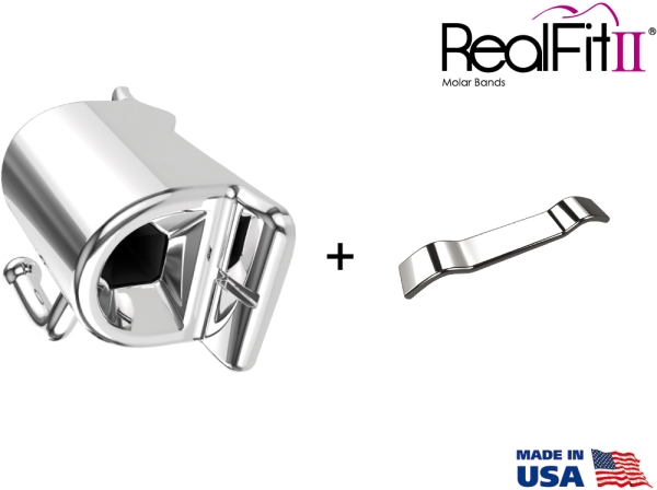 RealFit™ II snap - Intro Kit - Mandibular - Single combination (tooth 47, 37) Roth .018"