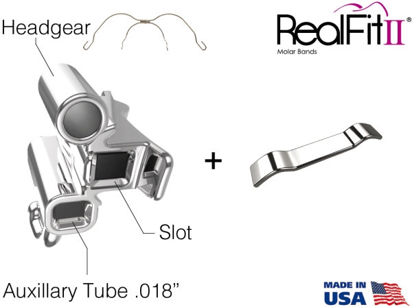 RealFit™ II snap - Intro-Kit, OK, 3-fach-Kombination (Zahn 17, 16, 26, 27) Roth .022"