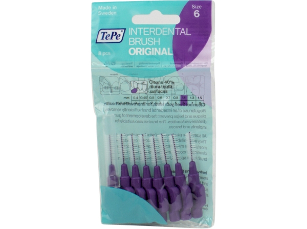 Interd.brushes 1,1mm purple 8pcs
