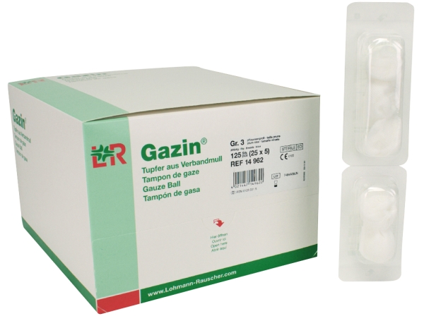 Gazin Tupfer steril Pflaume   2+3  125St