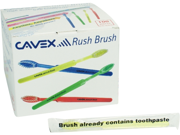 Cavex Rush Brush disposable toothbrush 100pcs.
