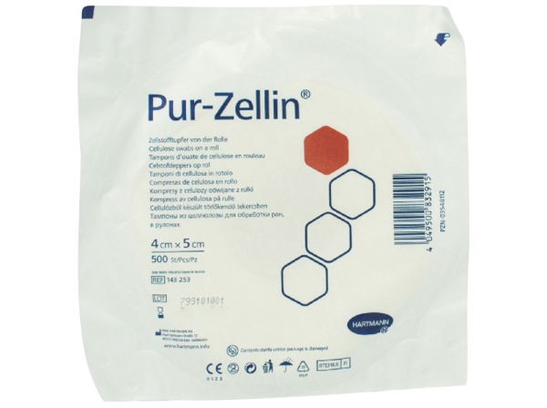 Pur-Zellin 4x5cm steril 500 St Rl