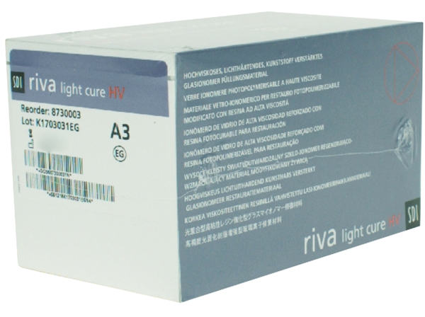 Riva light cure HV Kaps.A3 yellow  50St