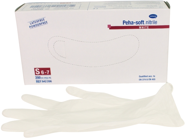 Peha-Soft Nitrile white pdfr Gr.S 200St