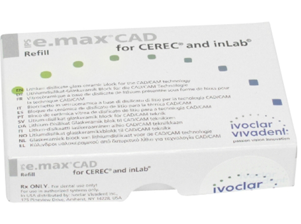 IPS e.max CAD Cer/inLab LT A3 C14 5pcs
