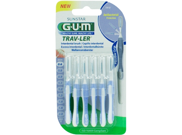 GUM TRAV-LER 0,6 candle light blue 6pcs
