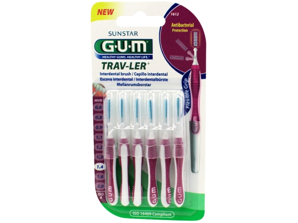 GUM TRAV-LER 1,4 Kerze pink 6St