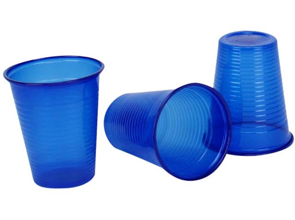 Mouth rinsing cup PP 180ml blue 30x100pcs
