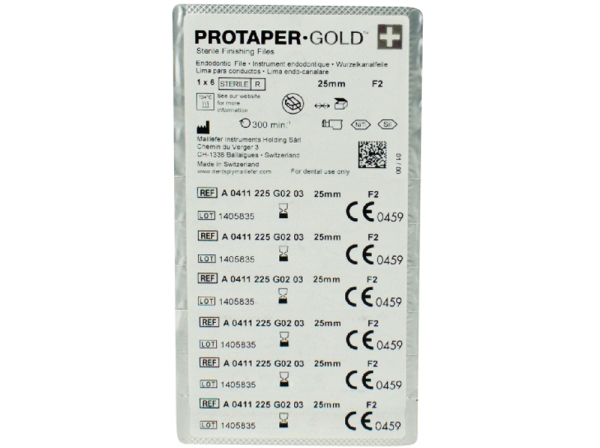 PROTAPER Gold F2 25mm 6pcs
