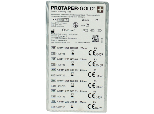 PROTAPER Gold F3 25mm   6St