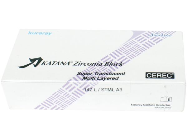 Katana Zirconia Block STML 14Z L A3  3St