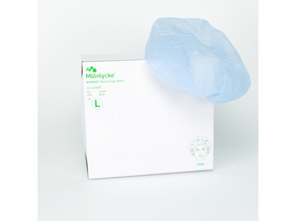 Barrier surgical cap Annie blue L 150pcs
