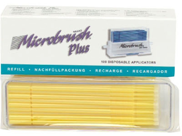 Microbrush plus fine yellow 100pcs