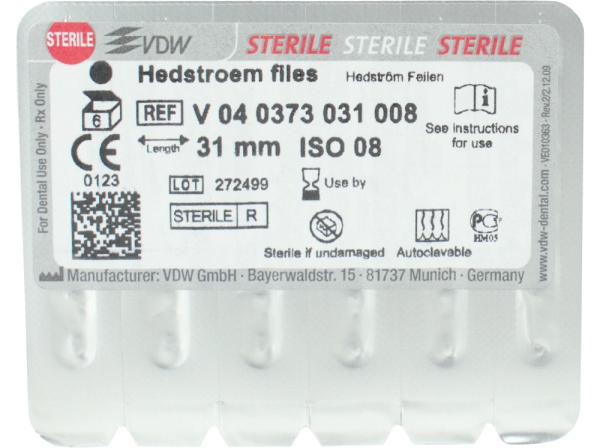 Hedströmfeilen 73/ 08 31mm steril 6St