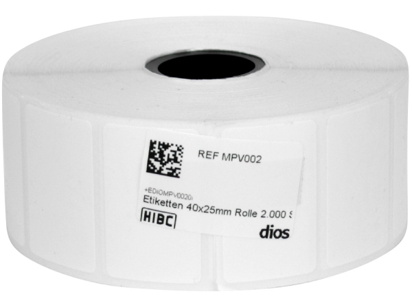 Adhesive labels 40x25mm Dios 2000pcs
