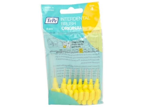 Interd.brushes 0,7mm yellow 8pcs
