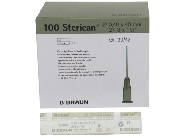 Sterican dispos. 0,4x40 27G 30/42 100pcs.
