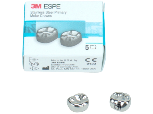 Stainless steel crowns ELR3 5pcs
