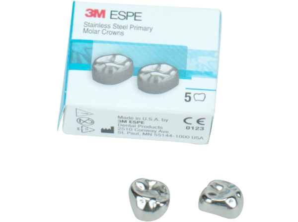 Stainless steel crowns EUL3 5pcs
