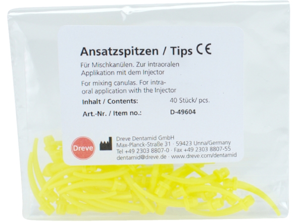 Tips for mixing cannulas yellow 40pcs
