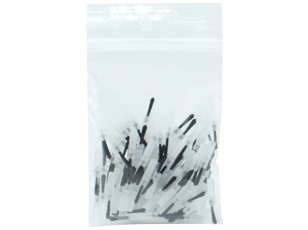 Pin inserts transpa/schw.medium 100pcs.