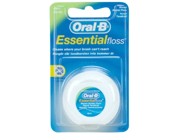 Oral-B Essentialfloss mint waxed 50m