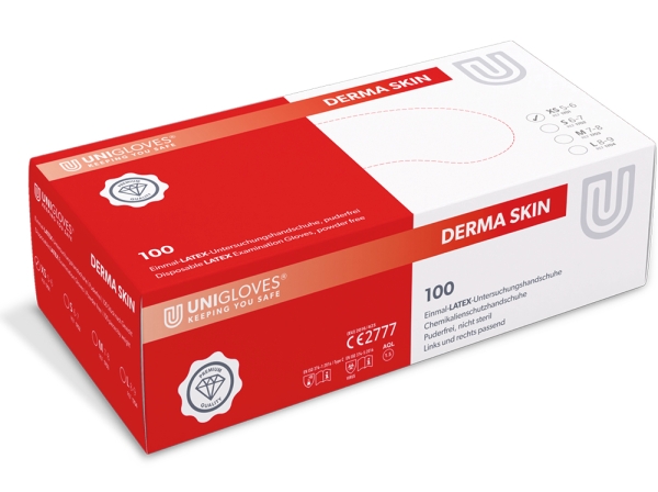 Derma Skin latex glove pdfr S 100pcs