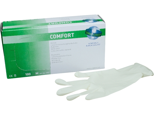 Comfort latex gloves pdfr M 100pcs
