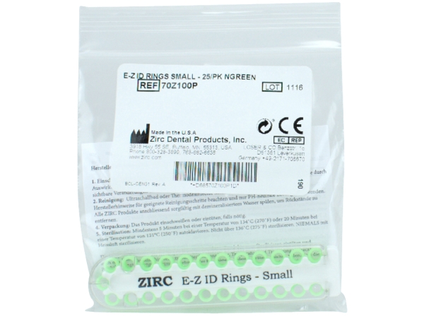 EZ-ID marking rings small n-green 25pcs
