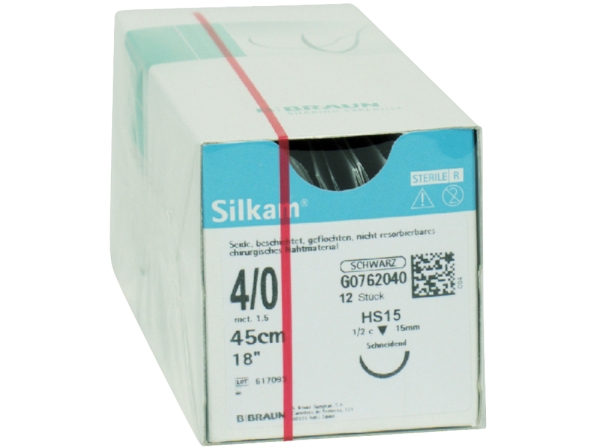 Silkam black HS15 4/0 45cm Dtz
