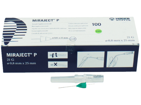 Miraject cannulas P 0,8x25 100pcs
