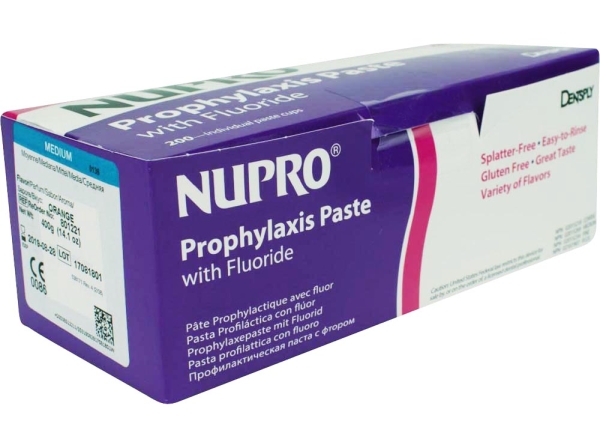 Nupro orange med. with fluoride 200x2g cups
