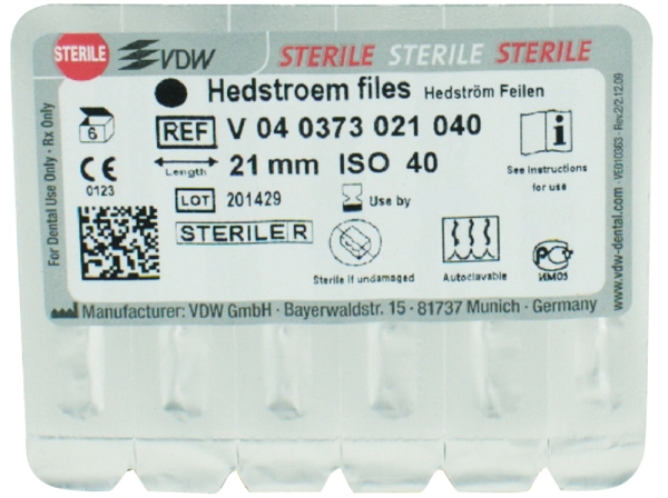 Hedström files 73/ 40 21mm sterile 6pcs
